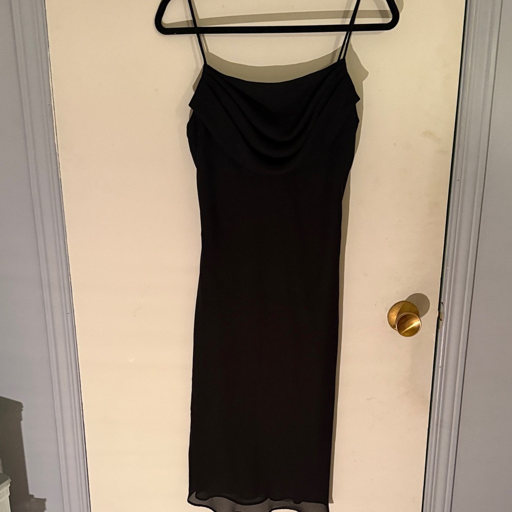 Elegant Black Spaghetti Strap Dress